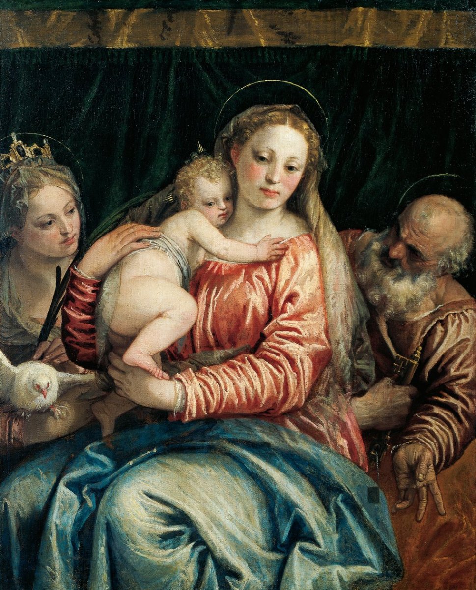 1528-88_Veronese_-_Madonna_and_Child_St_Peter_and_St_Agnes_-_MeisterDrucke-1462021