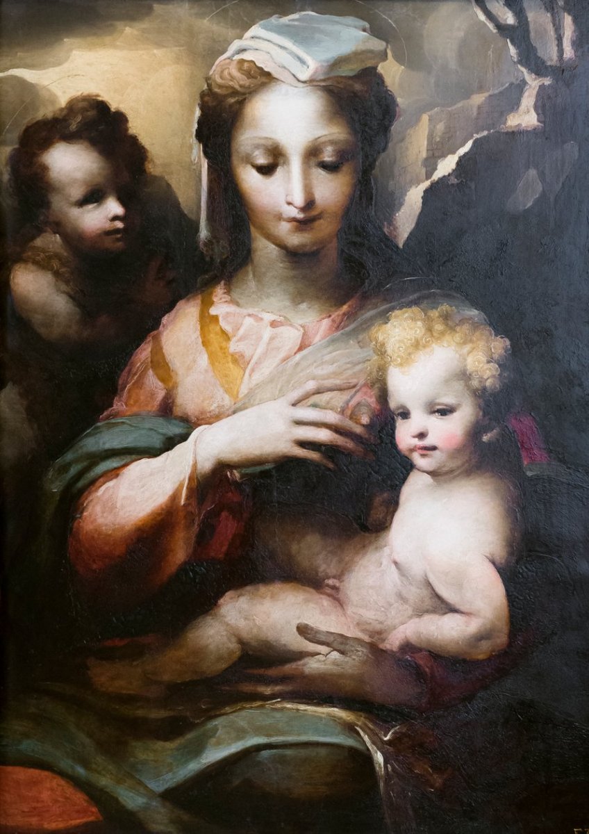 1_Domenico_Beccafumi_-_Madonna_and_Child_with_a_young_saint_John_the_Baptist_-_MeisterDrucke-1459893