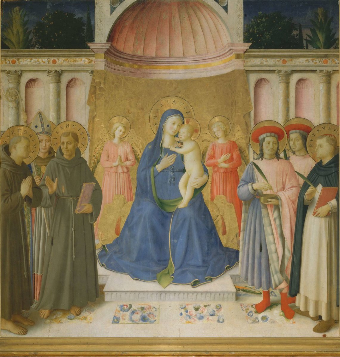 1_Fra_Giovanni_Angelico_da_Fiesole_-_Sacra_Conversazione_Pala_von_Bosco_ai_Frati_c_1450_-_MeisterDrucke-1147505