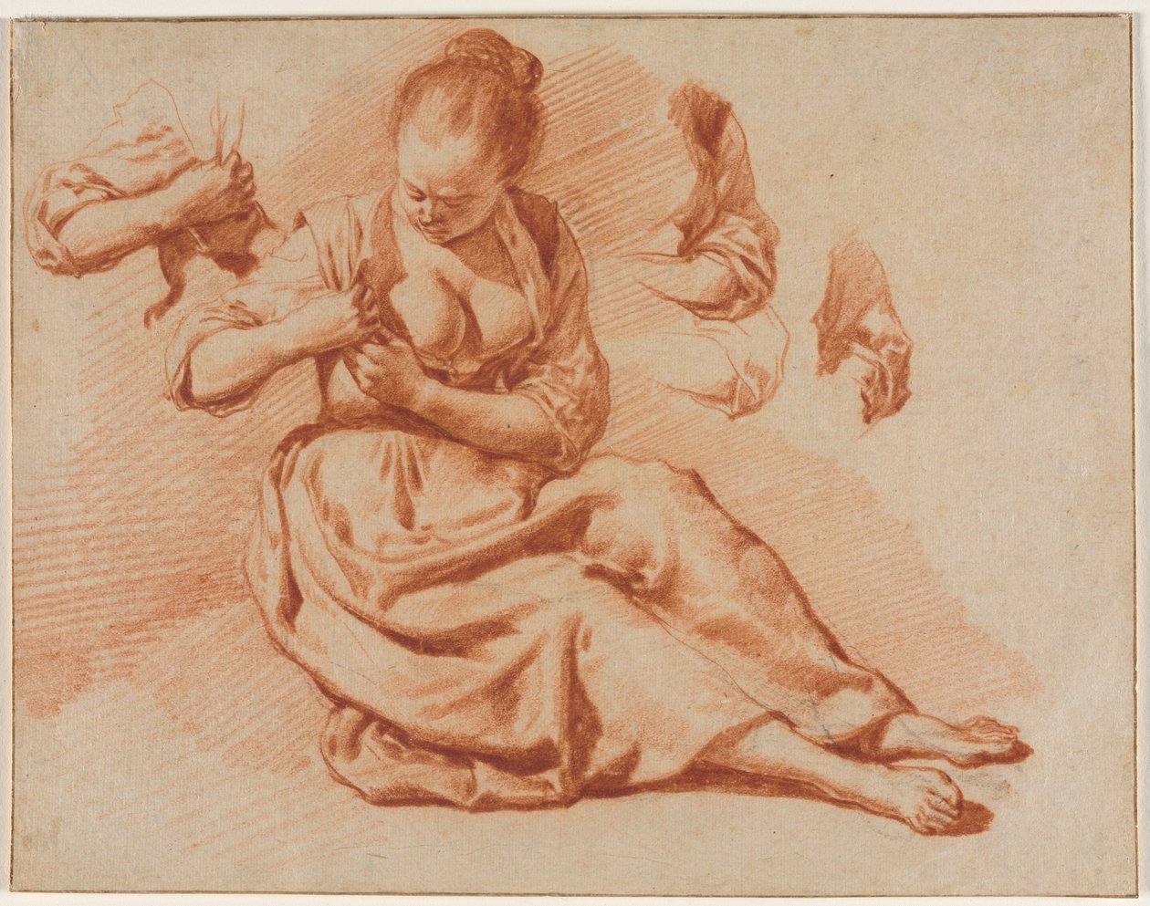 Adriaen_van_de_Velde_-_Seated_Woman_Searching_for_Fleas_-_MeisterDrucke-1306712
