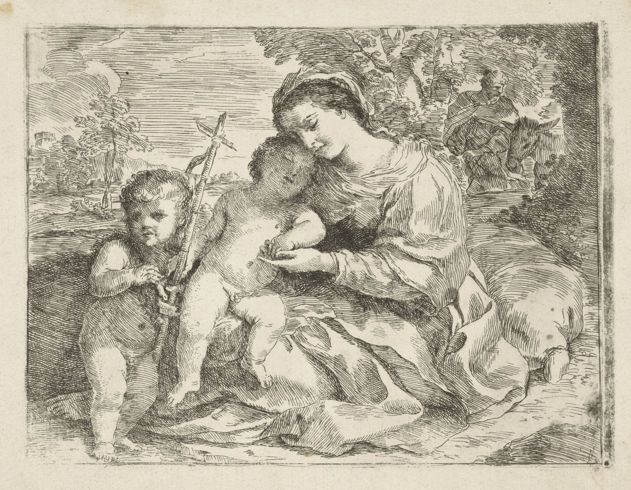 Andrea_Camassei_-_Heilige_Familie_met_de_jonge_Johannes_de_Doper_-_MeisterDrucke-1360887