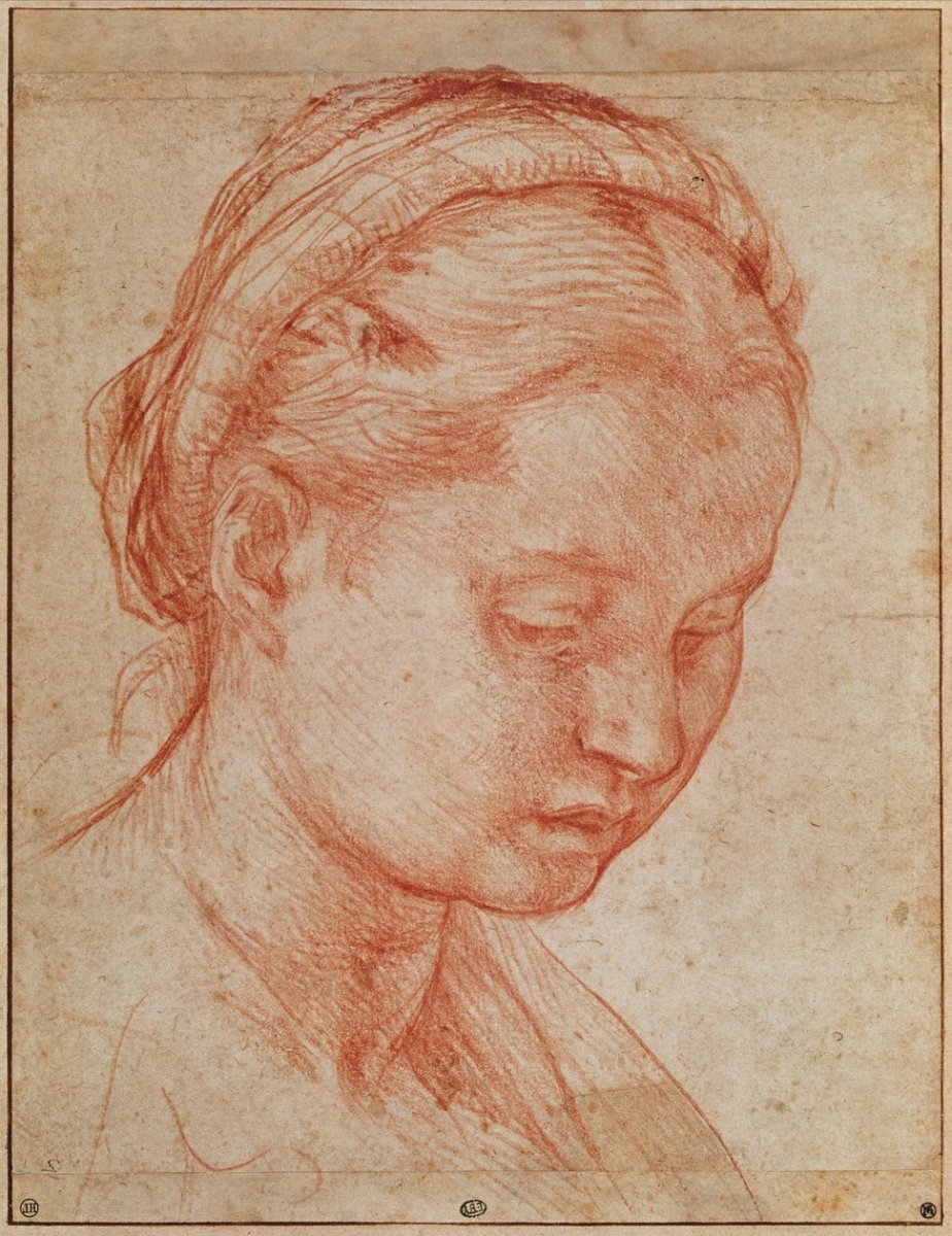 Andrea_del_Sarto_-_Study_of_the_head_of_St_Catherine_for_the_Deposition_with_Virgin_Mary_and_Saints_-_MeisterDrucke-598374