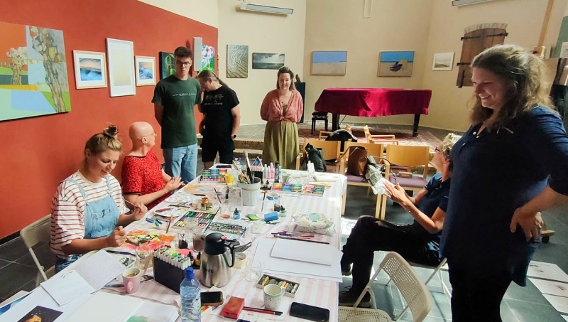 Zomerworkshop-klassiek-en-intuitief-schilderen-engelse-kerk-Middelburg-12