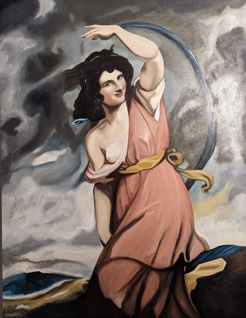 Emma Hamilton as Baccante by André Romijn, after George Romney